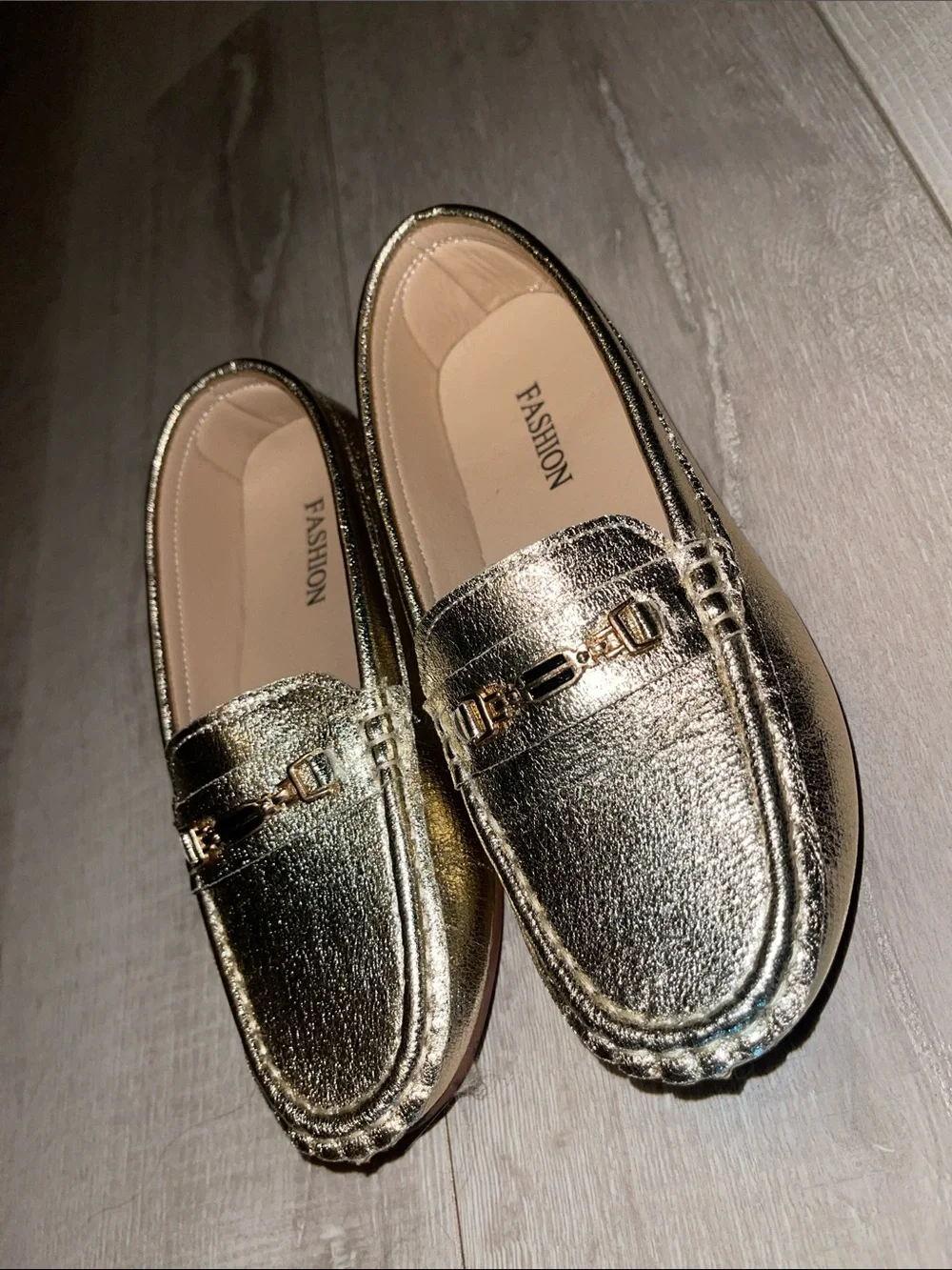 Espadrilles Metallic Gold size 6- never worn!